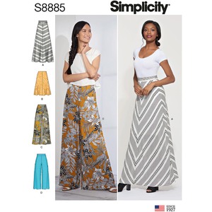 Misses&#39; Skirt &amp; Pants Sizes 6-14 Simplicity Sewing Pattern 8885