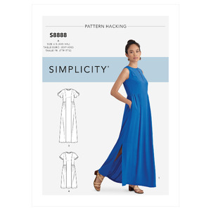 Pattern S8888 Misses&#39; Design Hacking Dress Simplicity Sewing Pattern 8888
