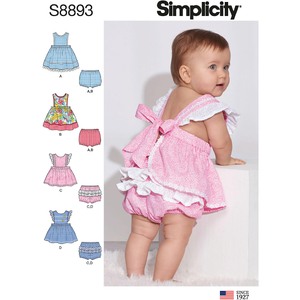 Babies&#39; Pinafores One Size Simplicity Sewing Pattern 8893