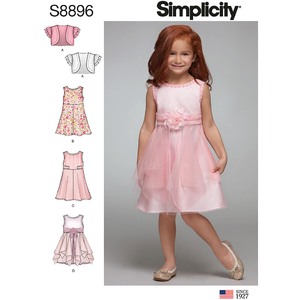 Children&#39;s Dress Sizes 3-8 Simplicity Sewing Pattern 8896