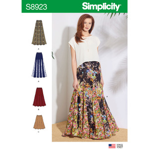 Misses&#39; Pull-On Skirts Sizes 6-14 Simplicity Sewing Pattern 8923