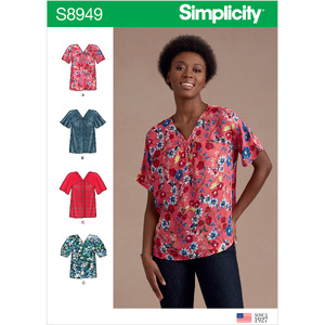 Misses&#39; Blouses Sizes 4-12 Simplicity Sewing Pattern 8949