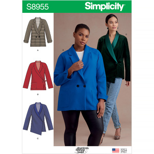 Misses&#39; &amp; Women&#39;s Raglan Sleeve Jackets Sizes 10-18 Simplicity Sewing Pattern 8955
