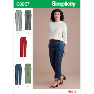 Misses&#39; Slim Leg Pant with Variations Sizes 5-14 Simplicity Sewing Pattern 8957