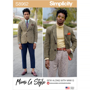 Men&#39;s Lined Blazer Sizes 34-42, Simplicity Sewing Pattern 8962
