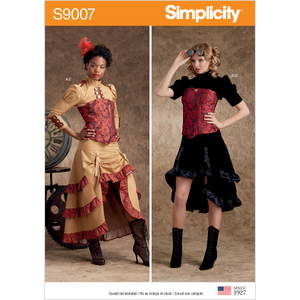 Misses&#39; Steampunk Costumes Sizes 6-14, Simplicity Sewing Pattern 9007