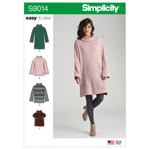 Simplicity Sewing Pattern S9014 Misses&#39; Knit Tops with Variations Simplicity Sewing Pattern 9014