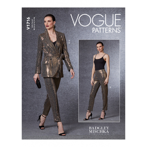 Vogue Sewing Pattern - Misses&#39; Blazer, Belt &amp; Pants 1716B5