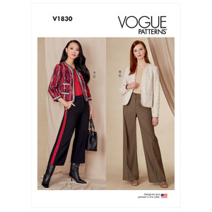 Vogue Sewing Pattern - Misses&#39; Jacket and Pants 1830B5