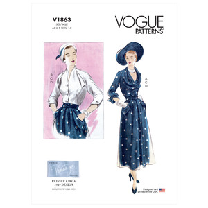 Vogue Sewing Pattern - Misses&#39; Blouse, Skirt and Belt 1863F5