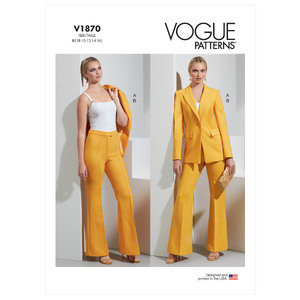 Vogue Sewing Pattern - Misses&#39; Jacket and Pants 1870B5