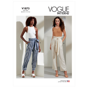 Vogue Sewing Pattern - Misses&#39; and Misses&#39; Petite Pants and Tie Belt 1873F5