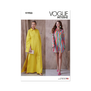 Vogue Sewing Pattern 1933A5 Misses&#39; Shirt Dress (Sizes 6-8-10-12-14)
