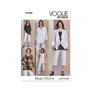 Vogue Patterns V1959 Misses’ Jacket, Tunics and Trousers by Marcy Tilton sizes 8-16