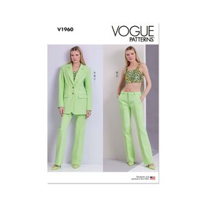 Vogue Patterns V1960y5 Misses’ Jacket, Knit Top and Trousers sizes 18-26