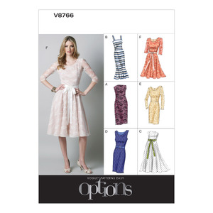 Vogue Sewing Pattern - Misses&#39;/Misses&#39; Petite Dress 8766AA