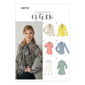Vogue Sewing Pattern Misses&#39; Blouse 8772E5 (Sizes 14-22)