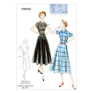 Vogue Sewing Pattern - Misses&#39; Dress and Belt 9000B5