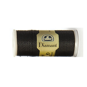 DMC Diamant Thread, #D310 EBONY or BLACK, 35m Hand Embroidery Thread