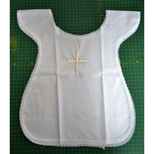 Baptisimal Bib, Embroidered with Cross Only