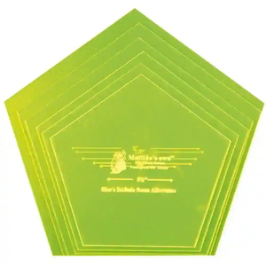 Large Pentagon Set (Set of 6) - 5.5in to 8in, Patchwork Template set, VH025