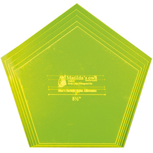Matildas Own Extra Large Pentagon Template Set (Set of 5) - 8.5in to 10.5in (VH035)
