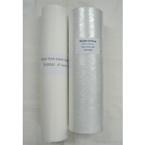 1 Each Roll Medium Cut-Away 10m + Tear-Away 10m Embroidery Stabiliser 30cm Wide