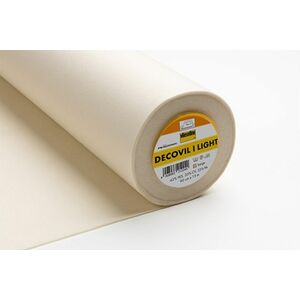 Vilene Decovil 1 Light, 30+cm REMNANT, Lightweight Fusible Interlining With Leather-Like Handle