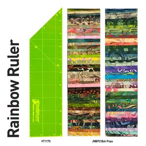 Matilda&#39;s Own Rainbow Ruler Patchwork Template 2.5 inch x 10 inch, VR1175