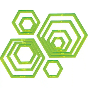 Matilda's Own Hexagon Donut Set - 3/8in to 2in, Set of 10 Patchwork Templates