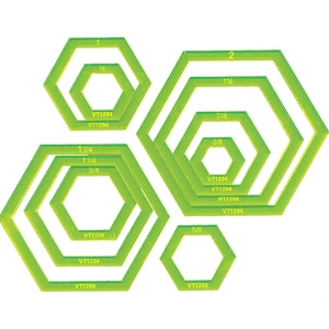 Matilda's Own Hexagon Donut Set - 3/8in to 2in, Set of 10 Patchwork Templates