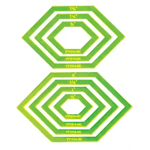 Matilda's Own Lozenge 90deg Donut Set - 1/2in to 2in, Set of 7 Patchwork Templates