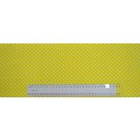 Cotton Fabric Per Metre, 110cm Wide, 6332 White Spot on Yellow