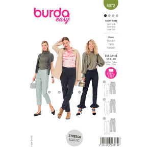 6072 BUR MISSES SKIRT / PANTS Burda Sewing Pattern 6072