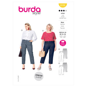 6103 BUR PLUS SIZE SKIRT/PANTS Burda Sewing Pattern 6103