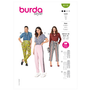6110 BUR MISSES SKIRT / PANTS Burda Sewing Pattern 6110