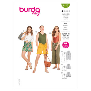 6115 BUR MISSES SKIRT / PANTS Burda Sewing Pattern 6115