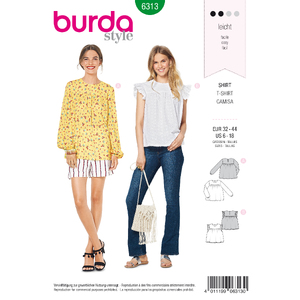 Burda Style Pattern 6313 Misses&#39; babydoll top Burda Sewing Pattern 6313