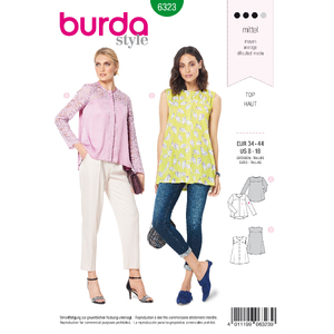 Burda Style Pattern 6323 Misses&#39; blouse with yoke Burda Sewing Pattern 6323
