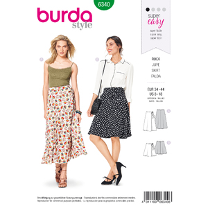 Burda Style Pattern 6340 Misses&#39; wrap skirt Burda Sewing Pattern 6340