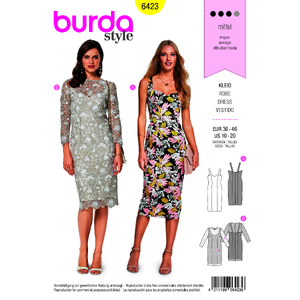 Burda Style Pattern B6423 Women&#39;s Summer Strap Dress Burda Sewing Pattern 6423