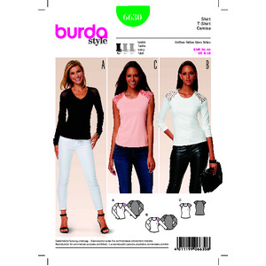 Burda B6630 Women&#39;s Shirt Sewing Pattern Burda Sewing Pattern 6630