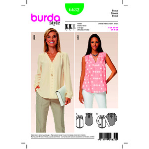 Burda B6632 Women&#39;s Blouse Sewing Pattern Burda Sewing Pattern 6632