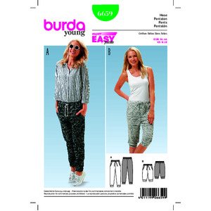 Burda B6659 Women&#39;s Trousers Sewing Pattern Burda Sewing Pattern 6659