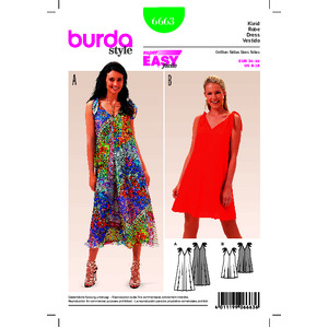 Burda B6663 Women&#39;s Dress Sewing Pattern Burda Sewing Pattern 6663