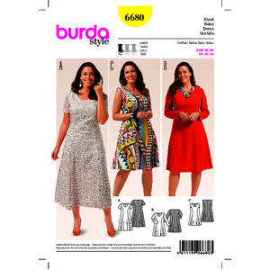Burda B6680 Women&#39;s Dress Sewing Pattern Burda Sewing Pattern 6680