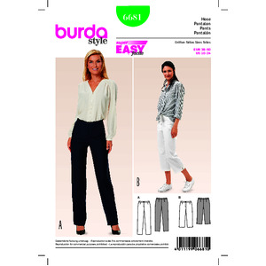 Burda B6681 Women&#39;s Trousers Sewing Pattern Burda Sewing Pattern 6681