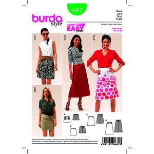 Burda B6682 Women&#39;s Skirt Sewing Pattern Burda Sewing Pattern 6682
