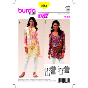 Burda B6683 Women&#39;s Tunic Sewing Pattern Burda Sewing Pattern 6683