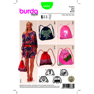 Burda B6688 Bags Sewing Pattern Burda Sewing Pattern 6688